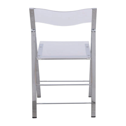 Menno Modern Acrylic Folding Chair Set of 2 - Elax Furniture