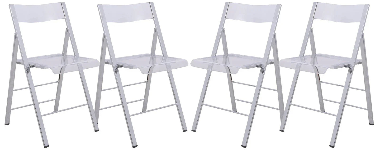 Menno Modern Acrylic Folding Chair - Elax Furniture