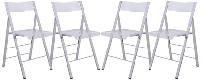 Menno Modern Acrylic Folding Chair - Elax Furniture