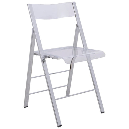 Menno Modern Acrylic Folding Chair Set of 2 - Elax Furniture