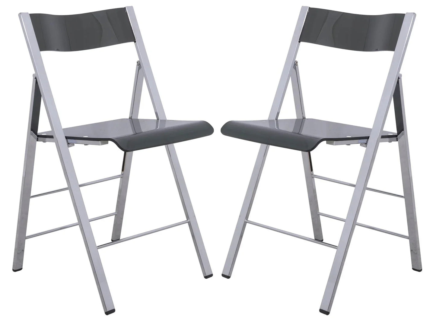 Menno Modern Acrylic Folding Chair Set of 2 - Elax Furniture