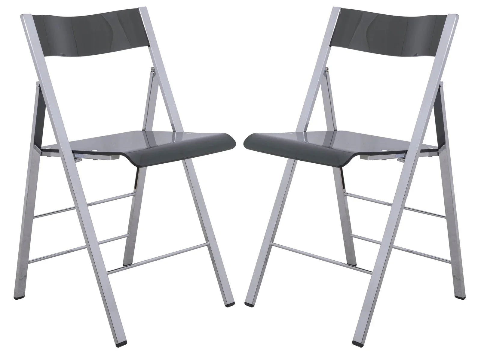 Menno Modern Acrylic Folding Chair Set of 2 - Elax Furniture