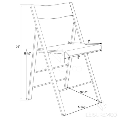 Menno Modern Acrylic Folding Chair Set of 2 - Elax Furniture