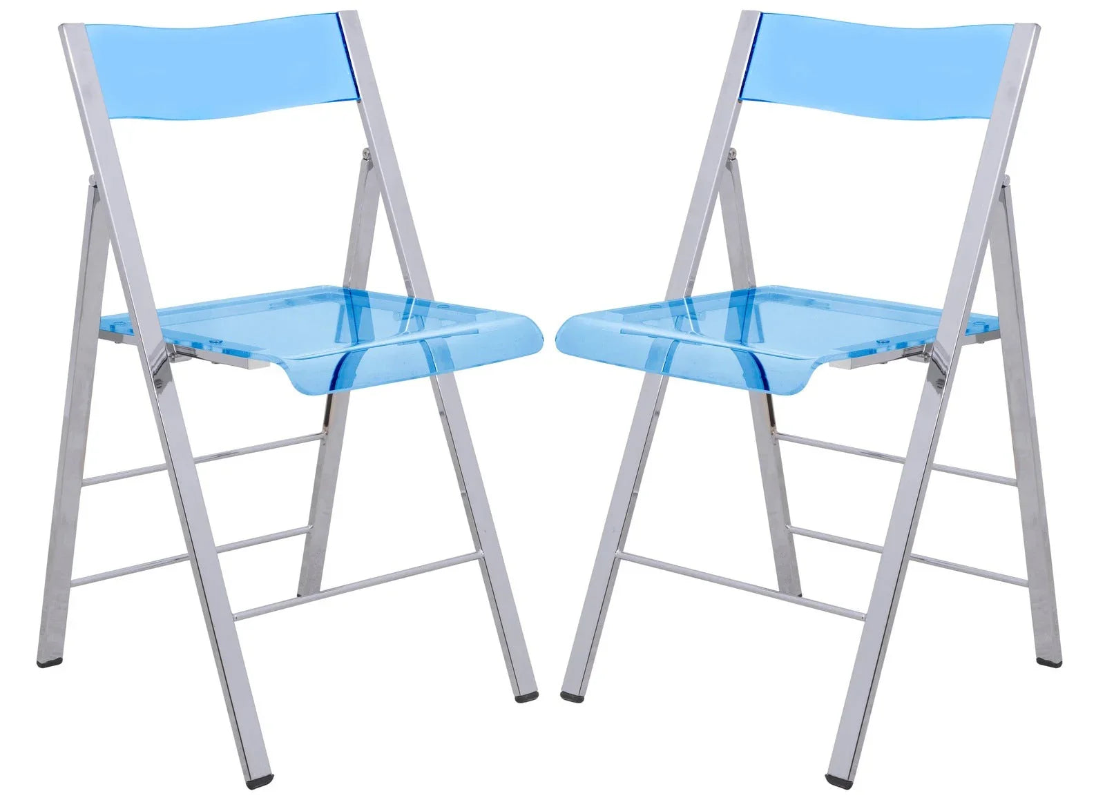 Menno Modern Acrylic Folding Chair Set of 2 - Elax Furniture
