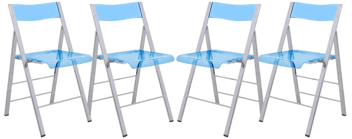 Menno Modern Acrylic Folding Chair - Elax Furniture