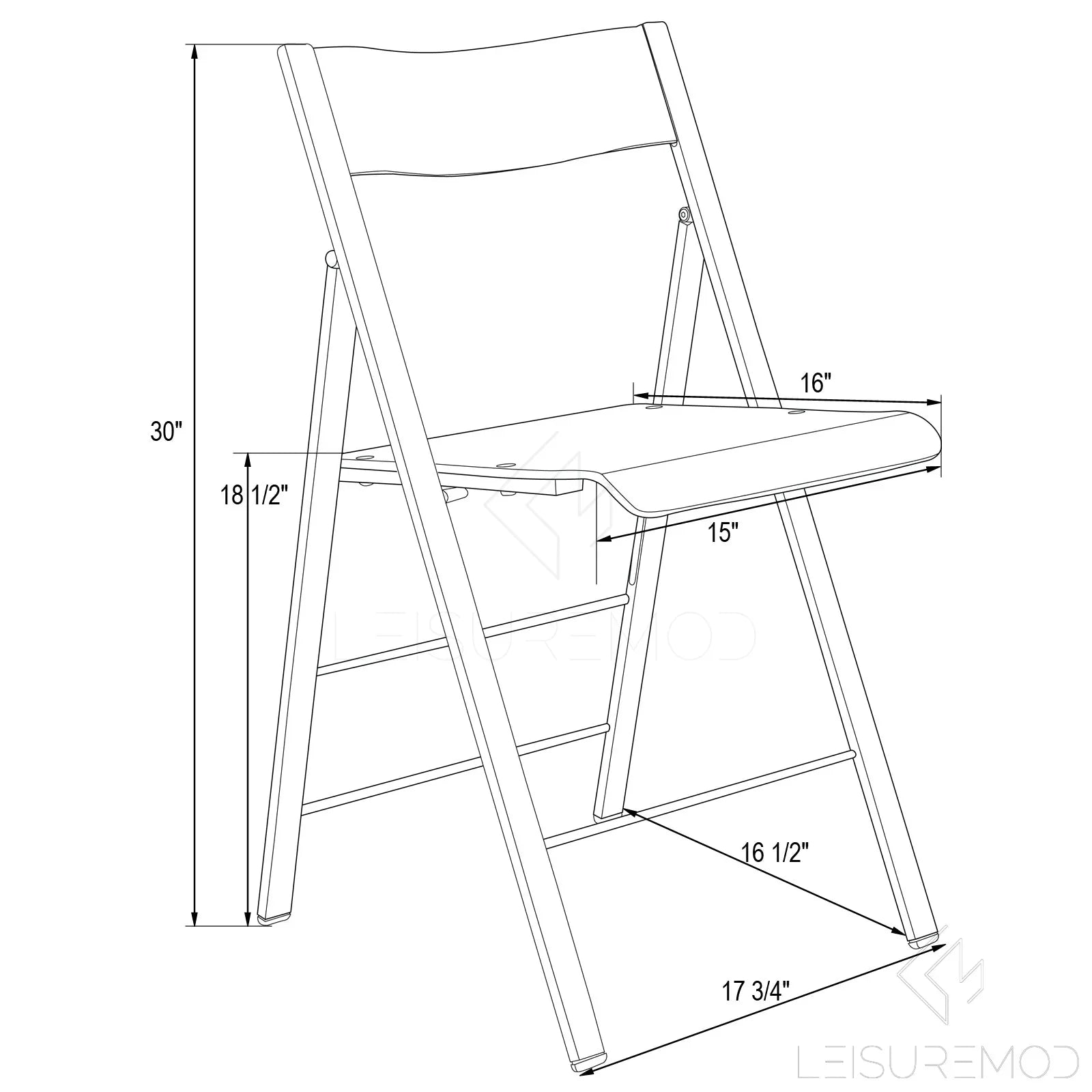 Menno Modern Acrylic Folding Chair - Elax Furniture