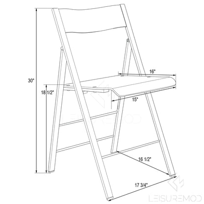 Menno Modern Acrylic Folding Chair - Elax Furniture