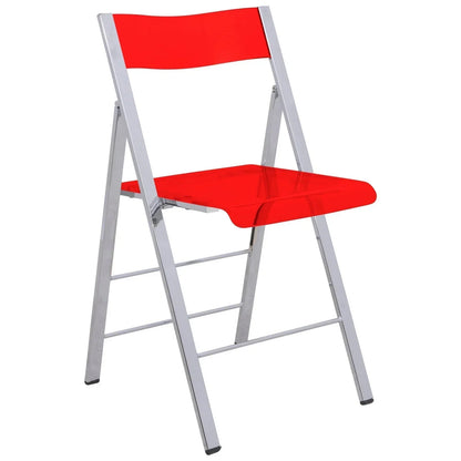 Menno Modern Acrylic Folding Chair - Elax Furniture