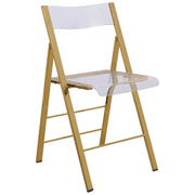 Menno Modern Acrylic Folding Chair - Elax Furniture