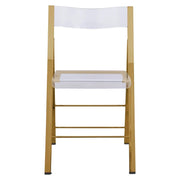 Menno Modern Acrylic Folding Chair - Elax Furniture