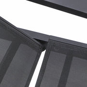 Marlin Patio Chaise Lounge Chair with Armrests in Black Aluminum Frame, Set of 2 - Elax Furniture
