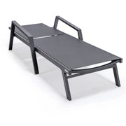 Marlin Aluminum Outdoor Chaise Lounge Chair with Sling Fabric Seat - Elax Furniture