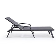 Marlin Aluminum Outdoor Chaise Lounge Chair with Sling Fabric Seat - Elax Furniture