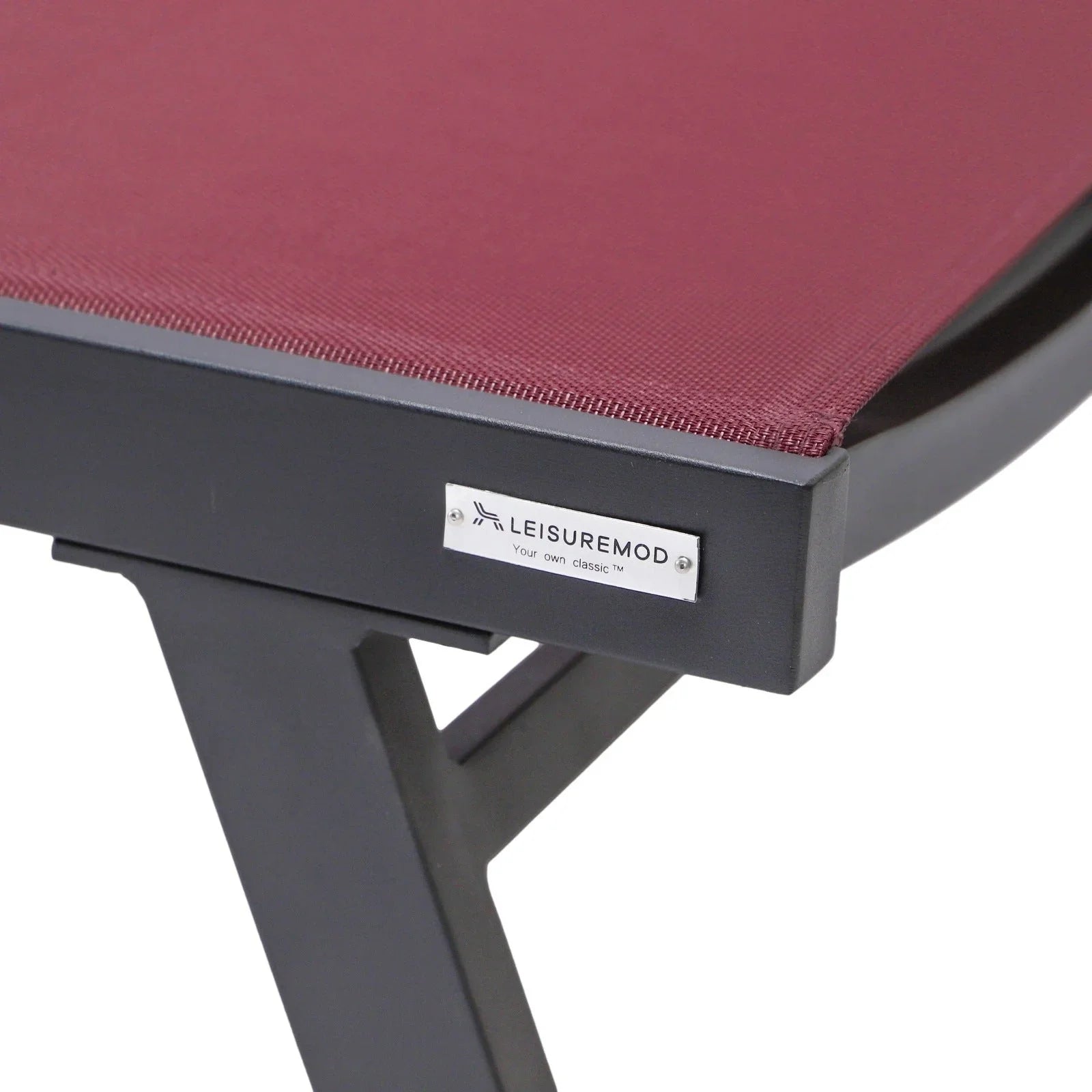 Marlin Patio Chaise Lounge Chair with Armrests in Black Aluminum Frame, Set of 2 - Elax Furniture