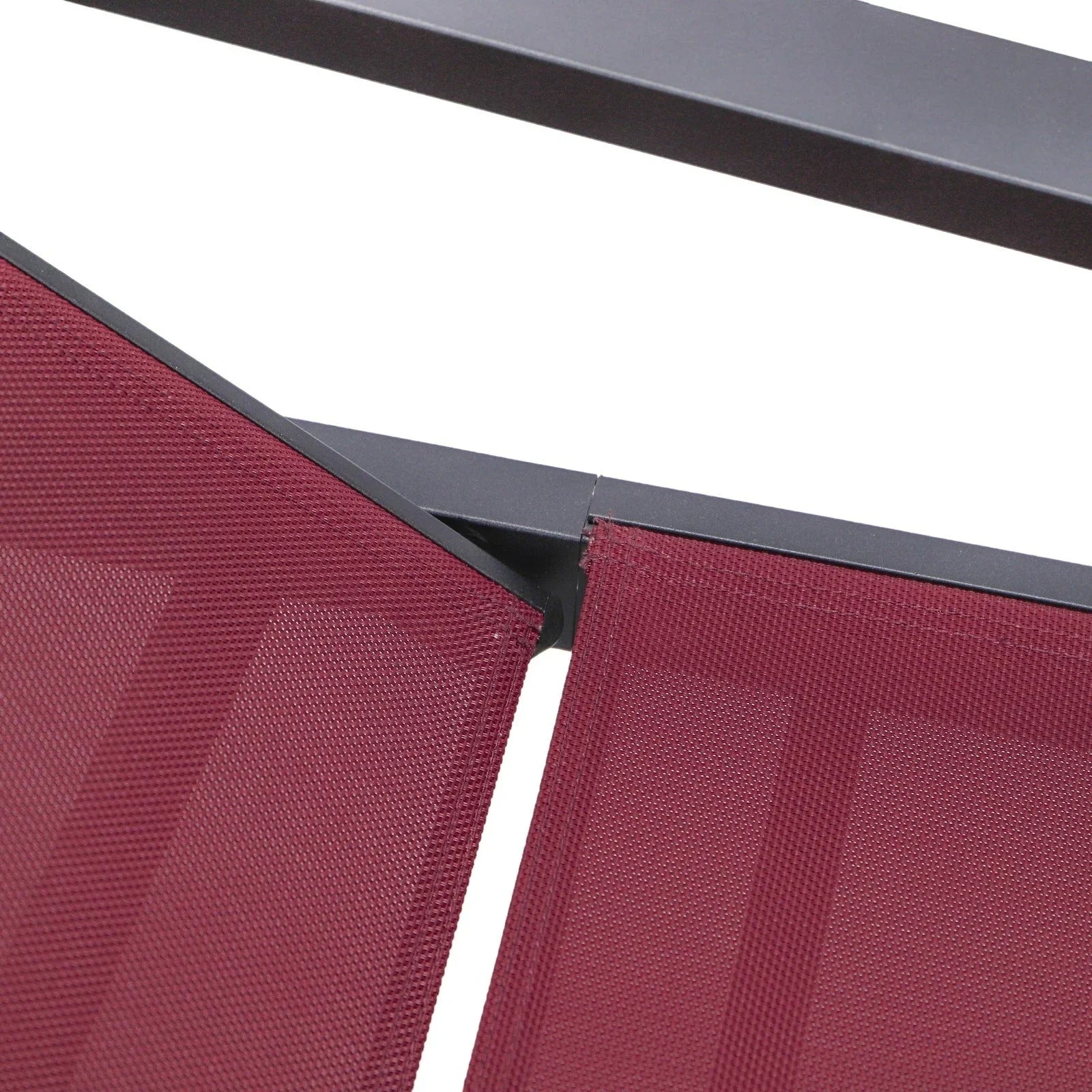 Marlin Patio Chaise Lounge Chair with Armrests in Black Aluminum Frame, Set of 2 - Elax Furniture