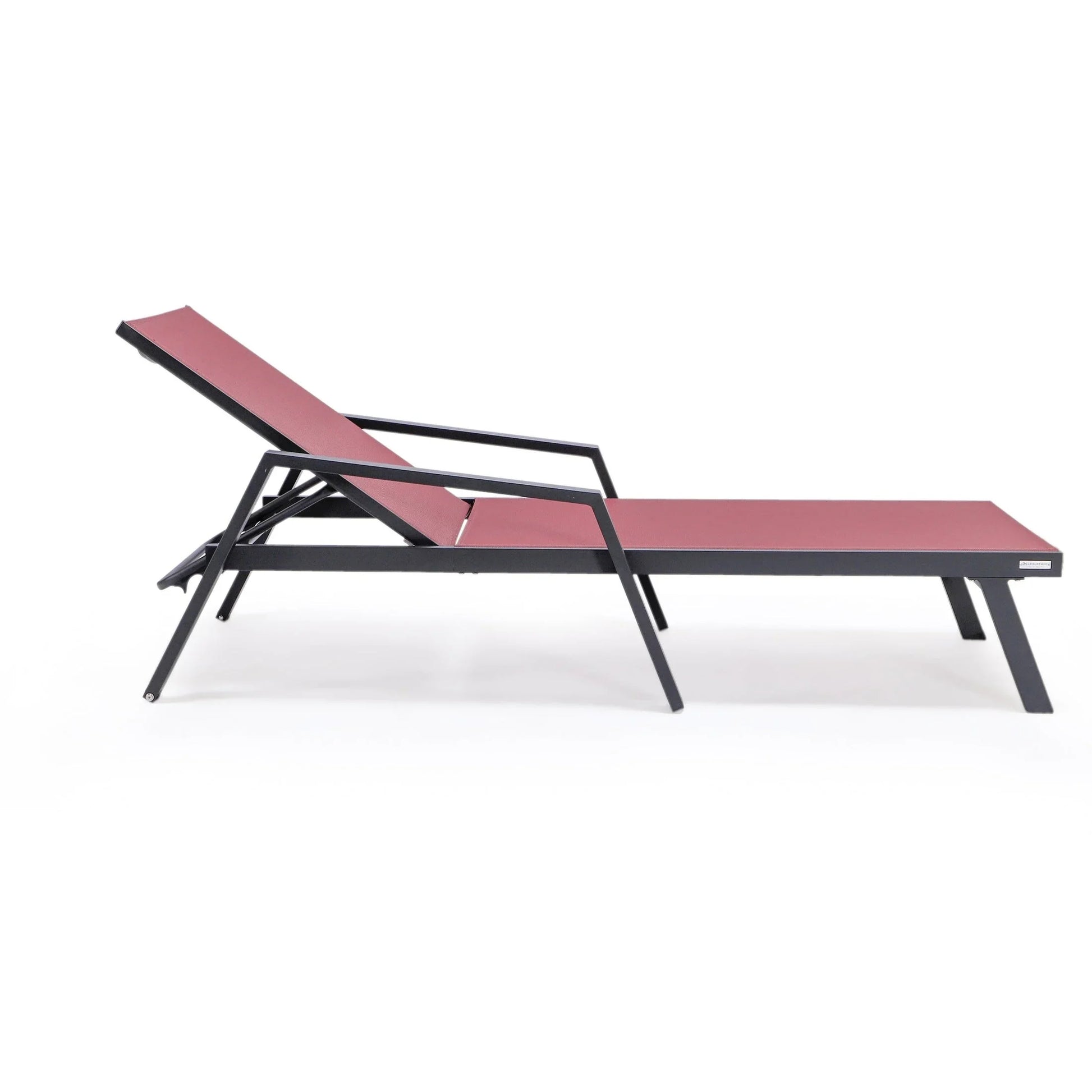 Marlin Aluminum Outdoor Chaise Lounge Chair with Sling Fabric Seat - Elax Furniture