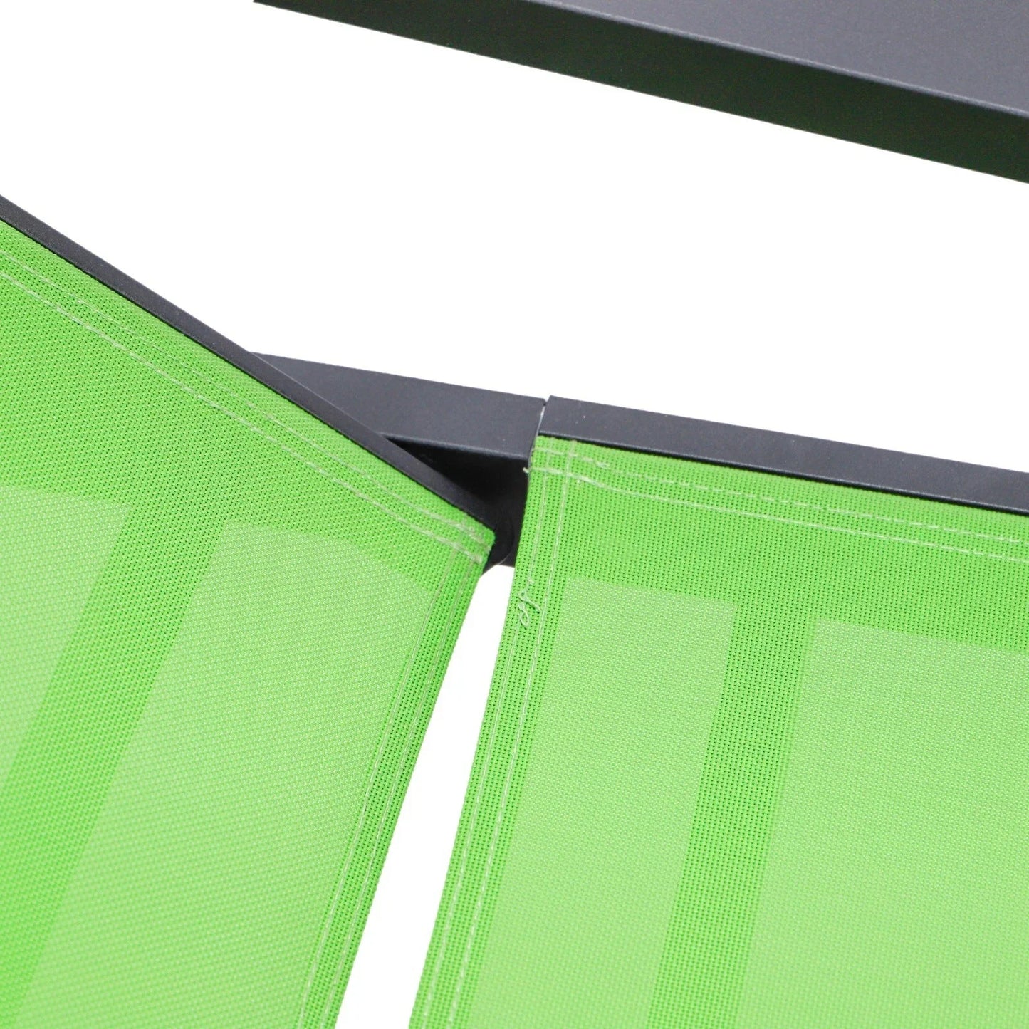 Marlin Patio Chaise Lounge Chair with Armrests in Black Aluminum Frame, Set of 2 - Elax Furniture