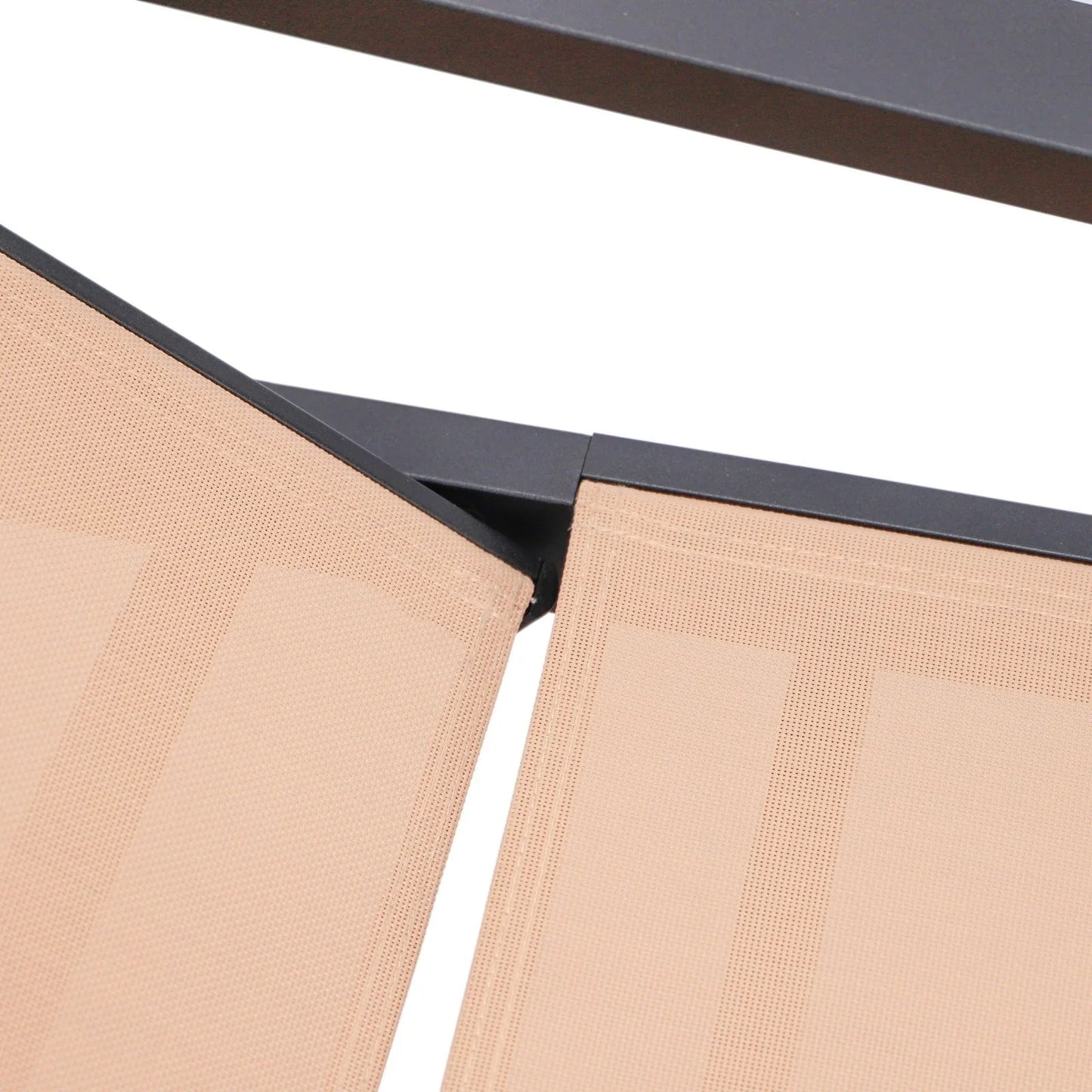 Marlin Patio Chaise Lounge Chair with Armrests in Black Aluminum Frame, Set of 2 - Elax Furniture