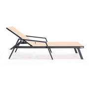 Marlin Aluminum Outdoor Chaise Lounge Chair with Sling Fabric Seat - Elax Furniture