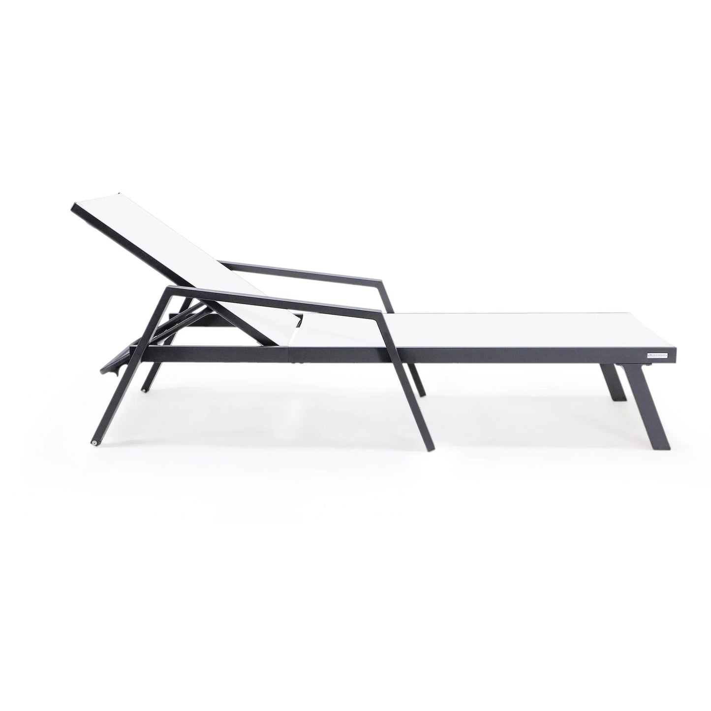 Marlin Aluminum Outdoor Chaise Lounge Chair with Sling Fabric Seat - Elax Furniture