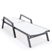 Marlin Aluminum Outdoor Chaise Lounge Chair with Sling Fabric Seat - Elax Furniture