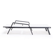 Marlin Aluminum Outdoor Chaise Lounge Chair with Sling Fabric Seat - Elax Furniture