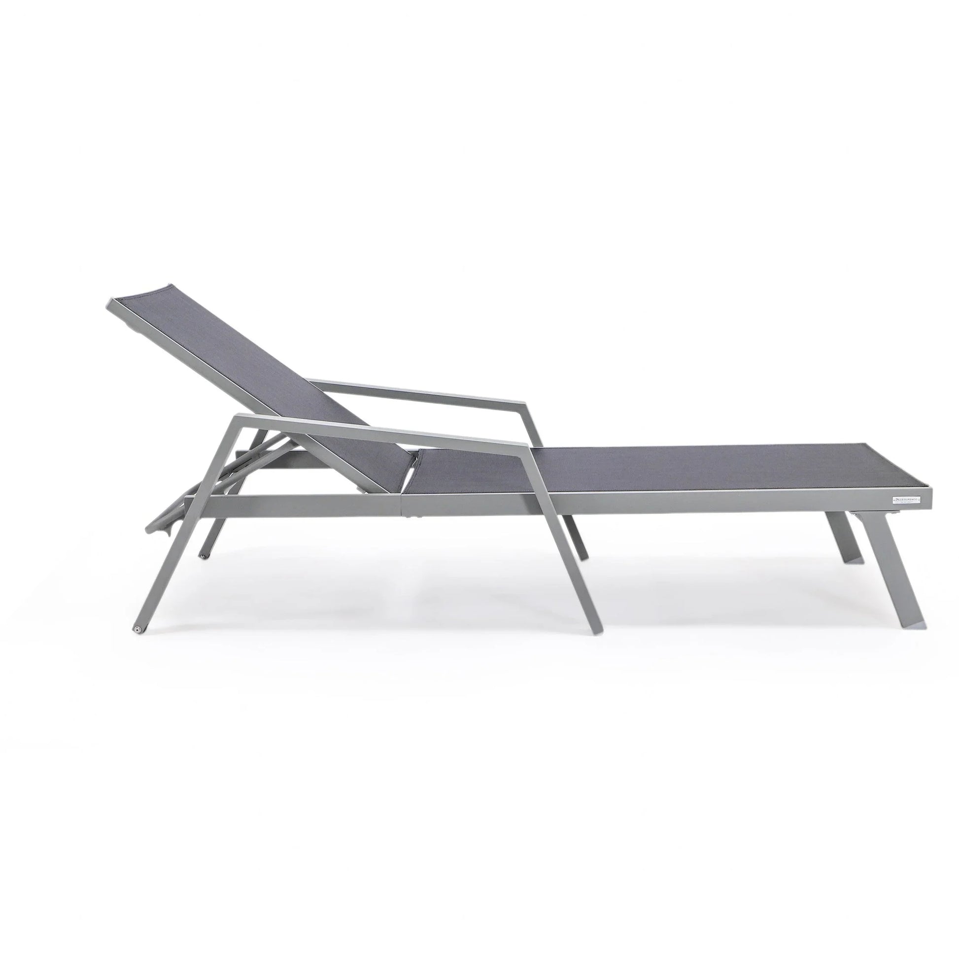 Marlin Aluminum Outdoor Chaise Lounge Chair with Sling Fabric Seat - Elax Furniture