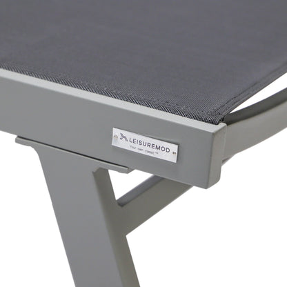 Marlin Aluminum Outdoor Chaise Lounge Chair with Sling Fabric Seat - Elax Furniture