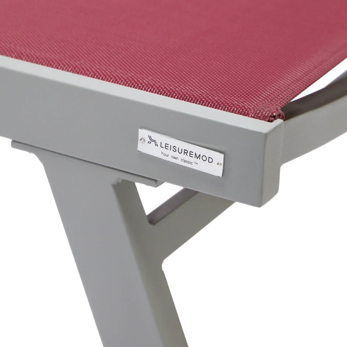 Marlin Patio Chaise Lounge Chair with Armrests in Grey Aluminum Frame, Set of 2 - Elax Furniture