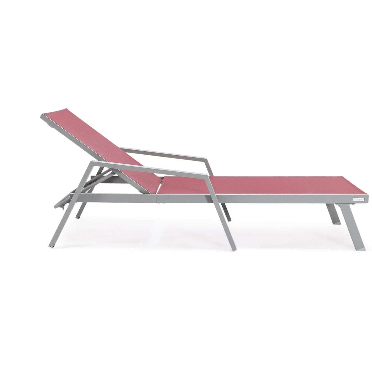 Marlin Aluminum Outdoor Chaise Lounge Chair with Sling Fabric Seat - Elax Furniture