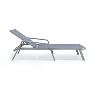 Marlin Aluminum Outdoor Chaise Lounge Chair with Sling Fabric Seat - Elax Furniture