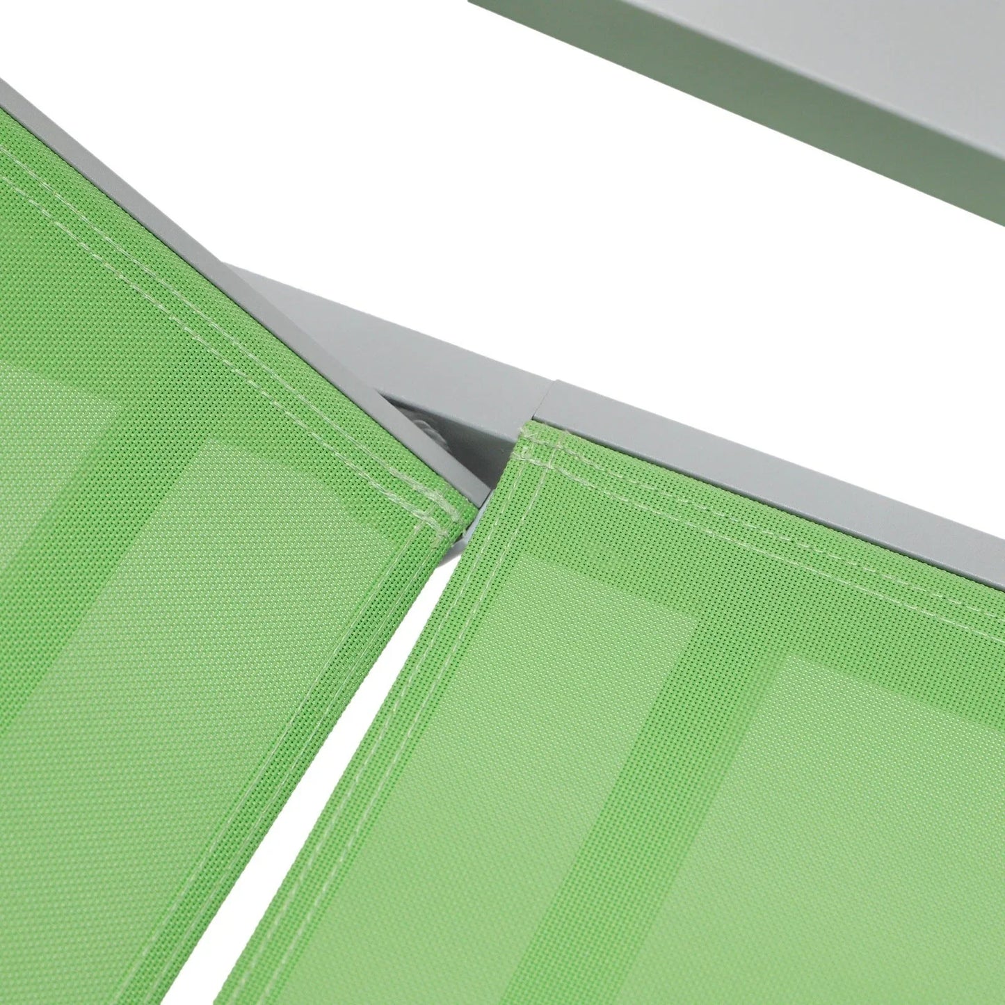 Marlin Patio Chaise Lounge Chair with Armrests in Grey Aluminum Frame, Set of 2 - Elax Furniture