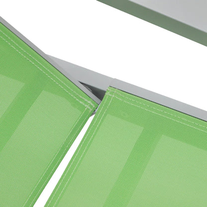 Marlin Patio Chaise Lounge Chair with Armrests in Grey Aluminum Frame, Set of 2 - Elax Furniture