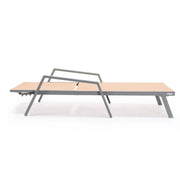 Marlin Aluminum Outdoor Chaise Lounge Chair with Sling Fabric Seat - Elax Furniture