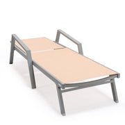 Marlin Aluminum Outdoor Chaise Lounge Chair with Sling Fabric Seat - Elax Furniture