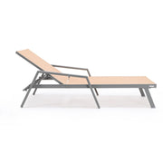Marlin Aluminum Outdoor Chaise Lounge Chair with Sling Fabric Seat - Elax Furniture