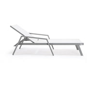 Marlin Aluminum Outdoor Chaise Lounge Chair with Sling Fabric Seat - Elax Furniture