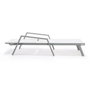 Marlin Aluminum Outdoor Chaise Lounge Chair with Sling Fabric Seat - Elax Furniture
