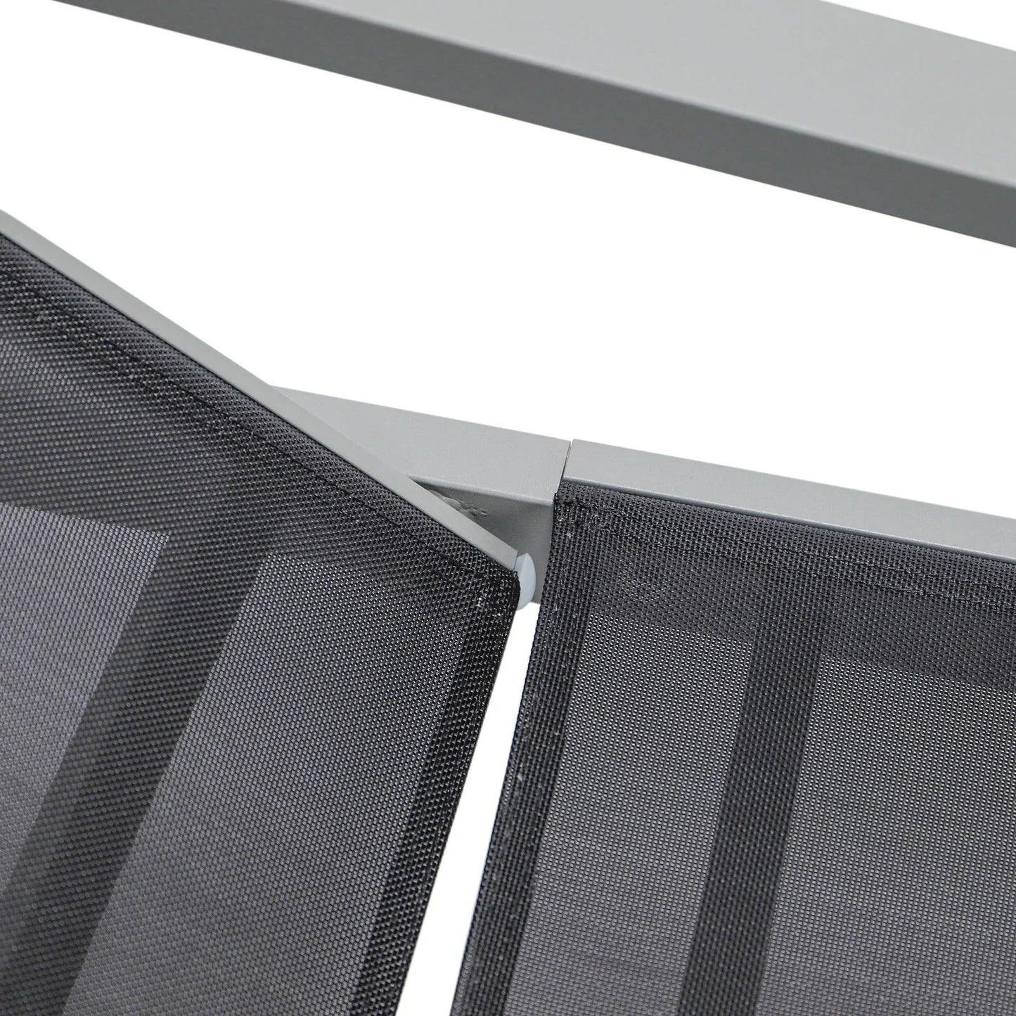 Marlin Modern Grey Aluminum Outdoor Chaise Lounge Chair Set of 2 With Arms and Square Fire Pit Side Table for Patio - Elax Furniture