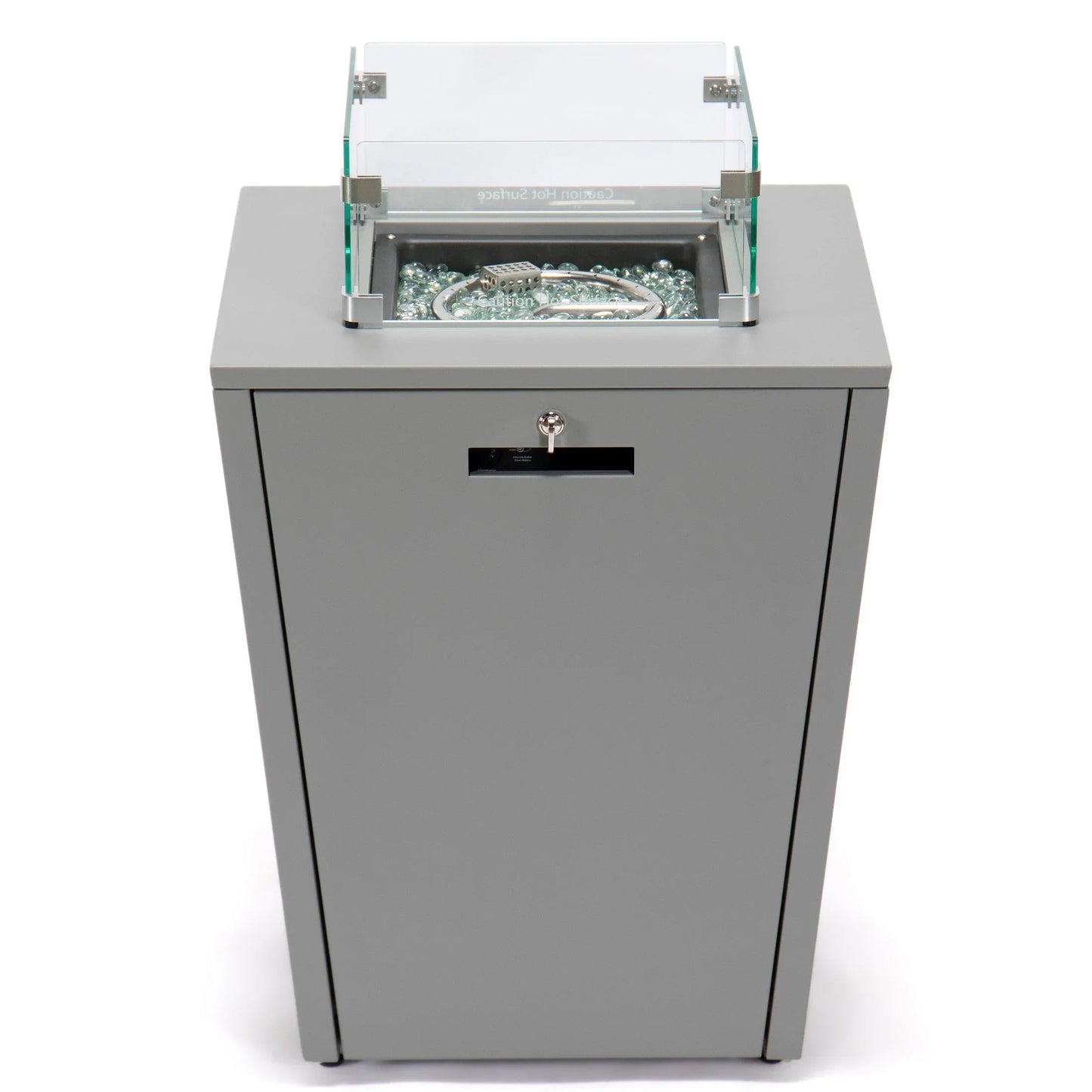 Marlin Aluminum Outdoor Chaise Lounge Chair with a Square Fire Pit Table - Elax Furniture