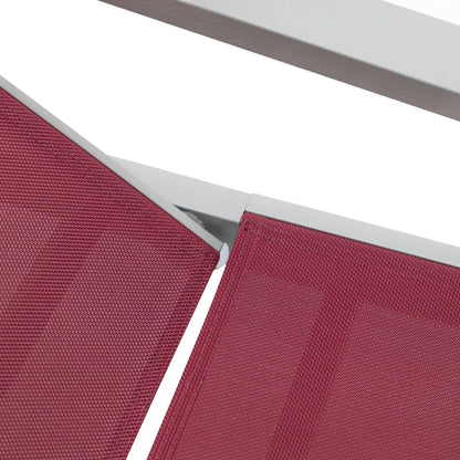 Marlin Modern White Aluminum Outdoor Chaise Lounge Chair Set of 2 With Arms And Square Fire Pit Side Table for Patio - Elax Furniture