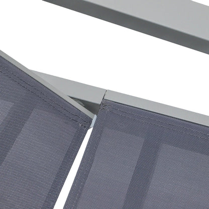 Marlin Modern White Aluminum Outdoor Chaise Lounge Chair Set of 2 With Arms And Square Fire Pit Side Table for Patio - Elax Furniture