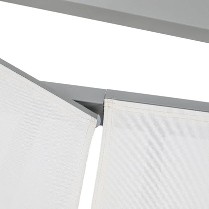 Marlin Modern Grey Aluminum Outdoor Chaise Lounge Chair Set of 2 With Arms and Square Fire Pit Side Table for Patio - Elax Furniture