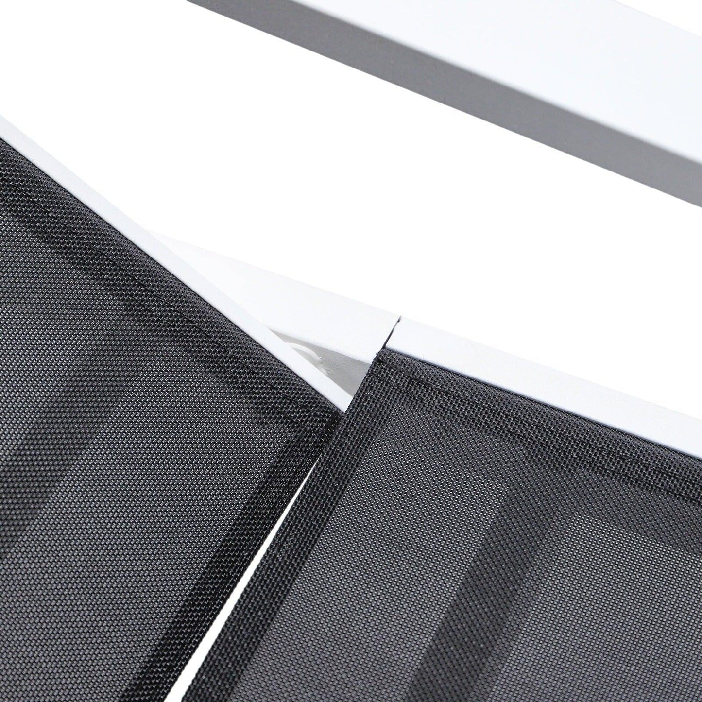 Marlin Patio Chaise Lounge Chair with Armrests in White Aluminum Frame, Set of 2 - Elax Furniture