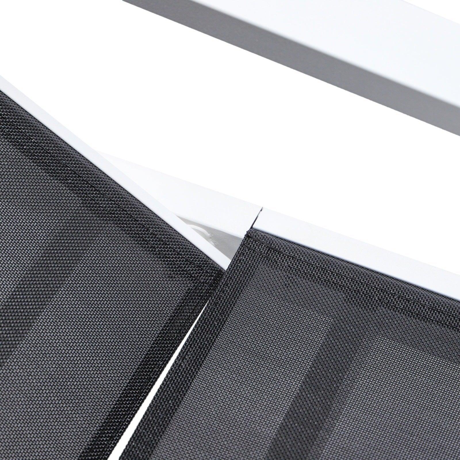 Marlin Patio Chaise Lounge Chair with Armrests in White Aluminum Frame, Set of 2 - Elax Furniture