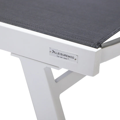 Marlin Aluminum Outdoor Chaise Lounge Chair with Sling Fabric Seat - Elax Furniture