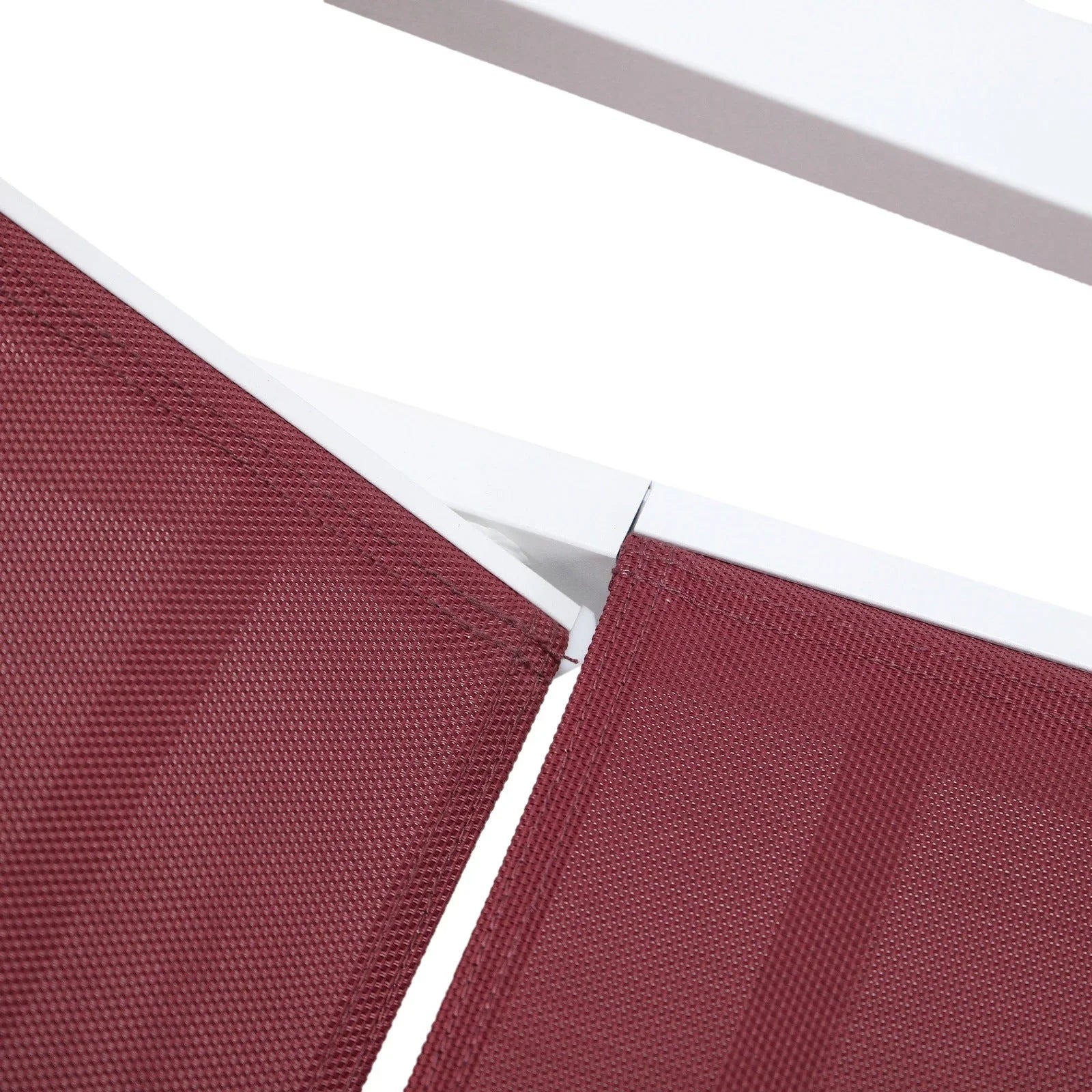 Marlin Patio Chaise Lounge Chair with Armrests in White Aluminum Frame, Set of 2 - Elax Furniture