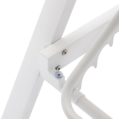 Marlin Patio Chaise Lounge Chair with Armrests in White Aluminum Frame, Set of 2 - Elax Furniture