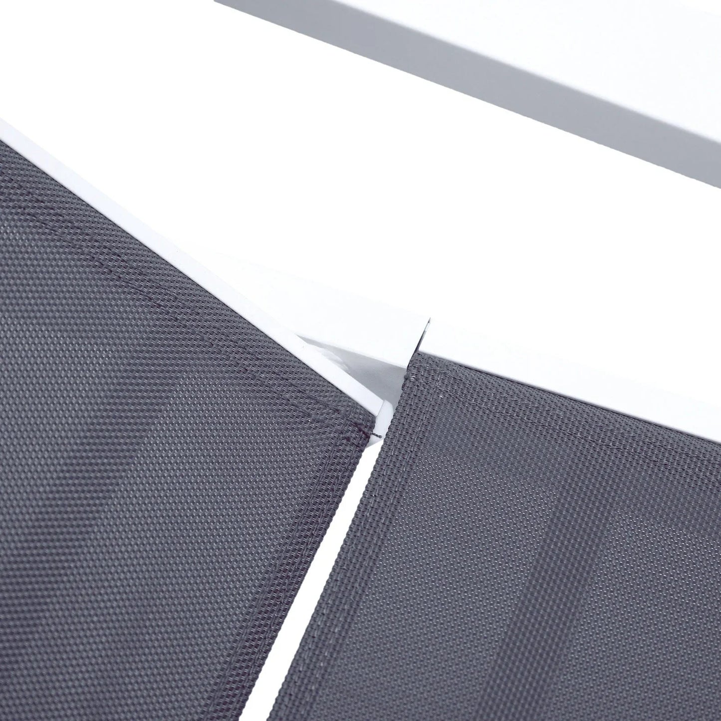 Marlin Patio Chaise Lounge Chair with Armrests in White Aluminum Frame, Set of 2 - Elax Furniture