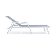Marlin Aluminum Outdoor Chaise Lounge Chair with Sling Fabric Seat - Elax Furniture